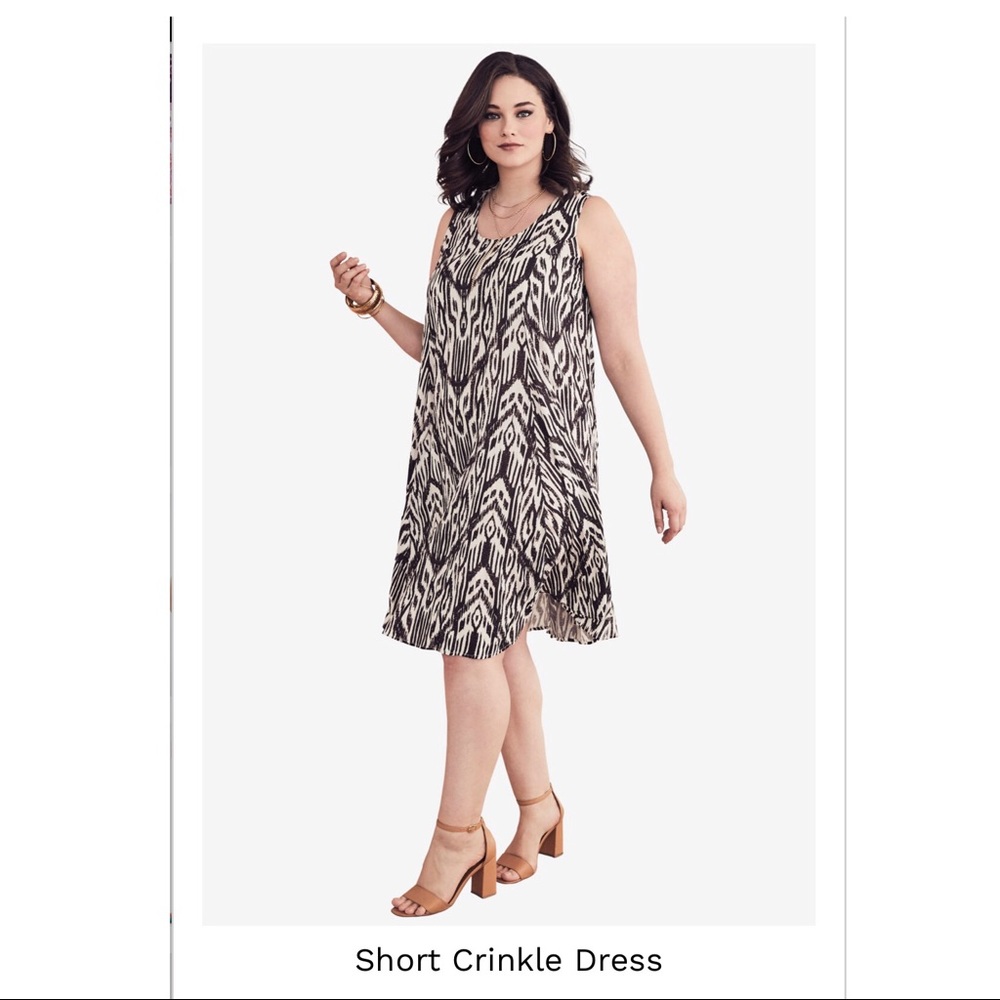 Roaman’s short crinkle dress size 12
